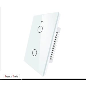 Interruptor Tactil De Pared 2 Bot Wifi+Rf433 Tuya