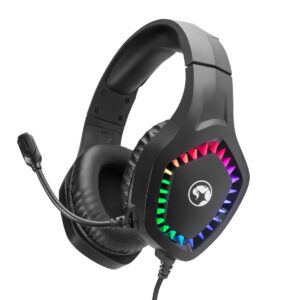 Auricular Marvo H8360 Tactic 20 Rgb Bk